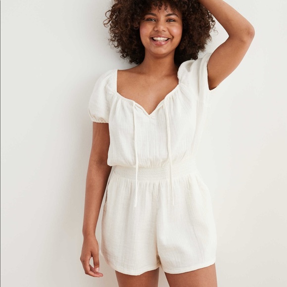 aerie Pants - 🆕💥 Aerie Puff Sleeve Sexy Romper NWT💥🆕